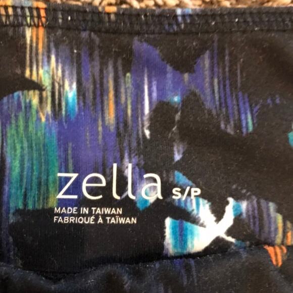 Zella Mesh Leggings/Pants Black/Purple/Orange Small - Picture 3 of 4